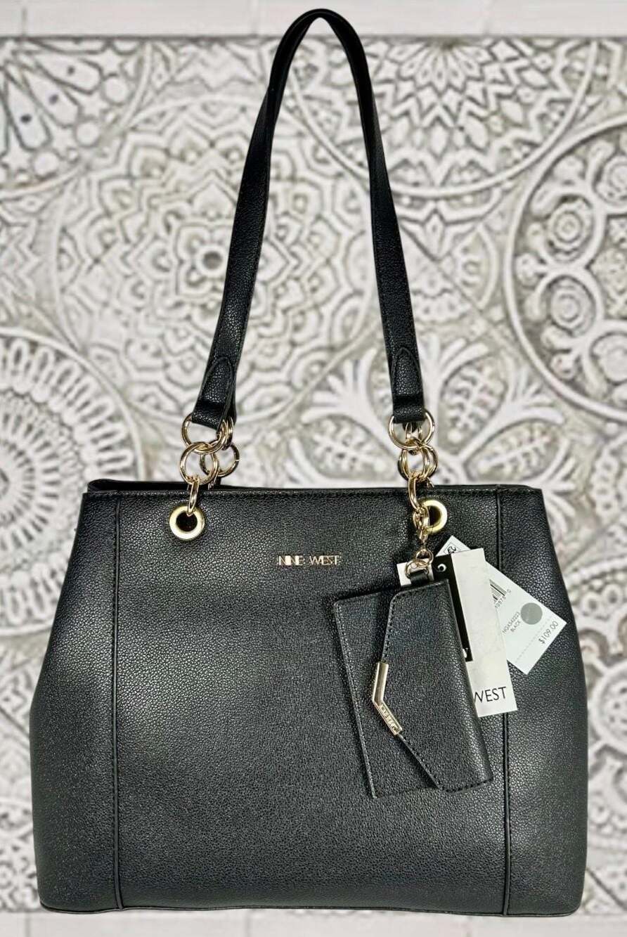 NEW Nine West Textured Tote Bag with Matching Coin Pouch